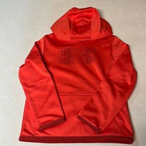 Red/Orange Boys Under Armour Hoodie, Size Youth XS